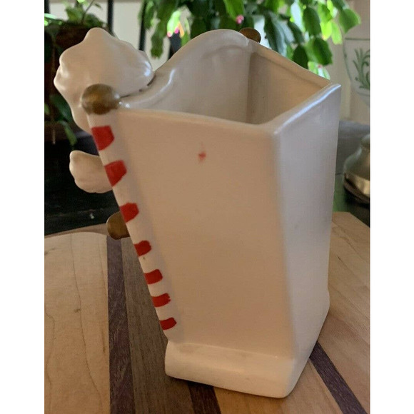 Vintage Inarco ceramic Christmas Cherub playing a harp vase - Picture 2 of 9